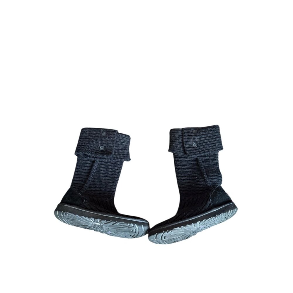 Ugg Black Knit Calve Length Boots